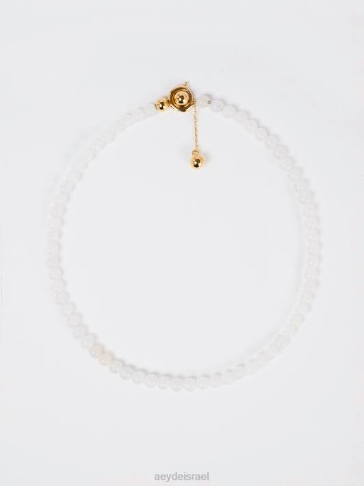 Aeyde אומר TN4J131 אבזר ירקן לבן/זהב/פליז מצופה